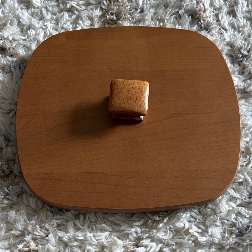 Longaberger Brown Wooden Basket Lid
